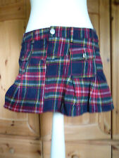 Faltenrock Minirock Schottenkaro Jeansstoff Karo Schottenrock mini 38 M fishbone