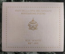 Vatikan KMS 2005 Sede Vacante Original 1 Cent bis 2 Euro Im Blister/Folder 