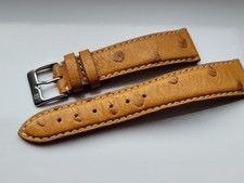 Uhrenarmband aus weichem Straußenleder 20mm