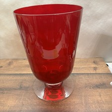 Große Glasvase rot 30cm
