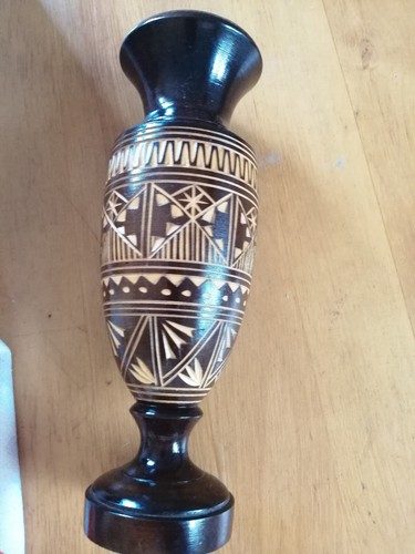 Vase holz schnitzerei - wie, neu