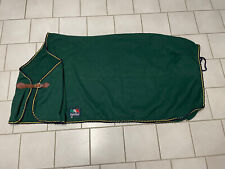 Abschwitzdecke Equiline S 125 130 Pony dunkelgrün Lederschnalle