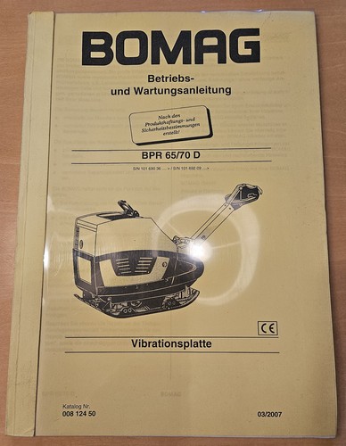 Bedienungsanleitung bomag bpr - bedienungsanleitung,