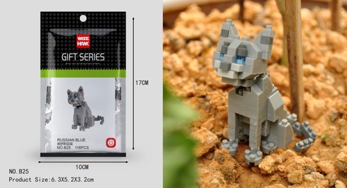Katze figur russisch - katze, blau