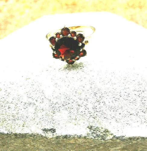 Granat ring 333er gold - granat,