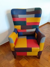 WEIHNACHTSANGEBOT .... Traumhafter Patchwork Leder Ohrensessel