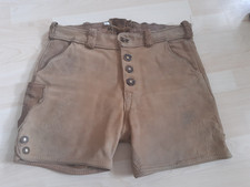 Kurze Trachten-Lederhose - braun - Gr. 38/40 - Oktoberfest - Wiesn