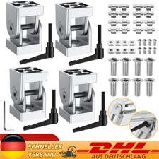 4x Gelenkverbinder Winkelgelenk mit Hebel Klemmhebel für Aluprofil 40x40 Nut 8