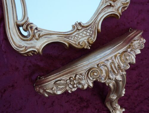 Wandspiegel mit konsole - mit, gold