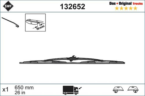 Swf wischerblatt 132652 - wischerblatt, –