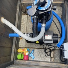 Sandfilteranlage Pool Pumpe 12 kg 200W 7m Wasser Sand Filter Kessel Anlage Pumpe