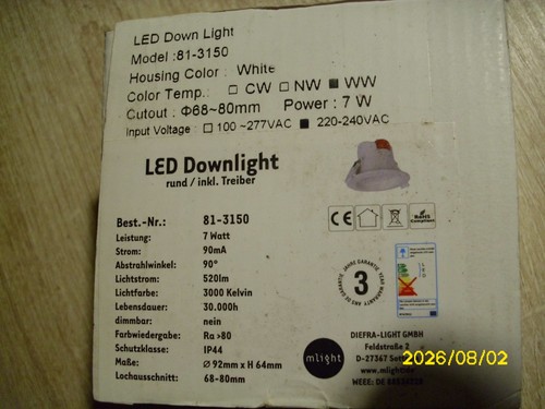 Led einbauleuchte downlight - led,