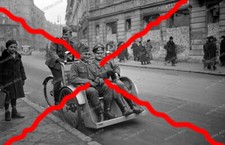 Negativ-Warschau-Warszawa-Polen-Fahrrad-Taxi-Rikscha-Bevölkerung-1939-1940-28