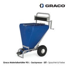 Graco Materialbehälter + Sackpresse für Spachtel Farbe NEU 287987 + 289587