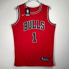 Derrick #1 Rose Bulls Retro-Trikot in Rot