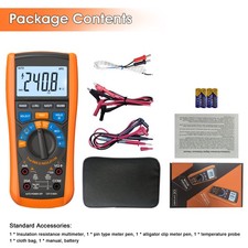 Isolationswiderstandsmessgerät Digitalmultimeter 2000MΩ 1000V Megaohmmeter 6000C