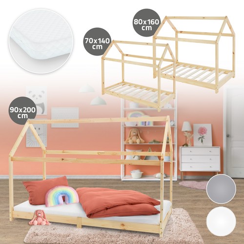 Kinderbett matratze hausbett - kinderbett,