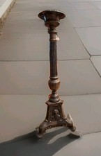 Antiker versilberter französischer Kerzenhalter Kirche Alter aus dem 19. Jahrhundert 17 Zoll 1,15 kg