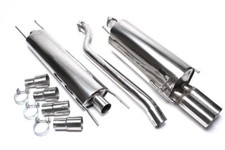 Ta Technix Edelstahl Sport Auspuffanlage +ABE für Opel Astra G 2x76mm