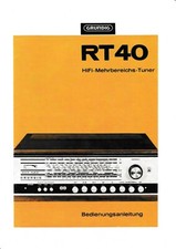 Bedienungsanleitung-Operating Instructions für Grundig RT 40 