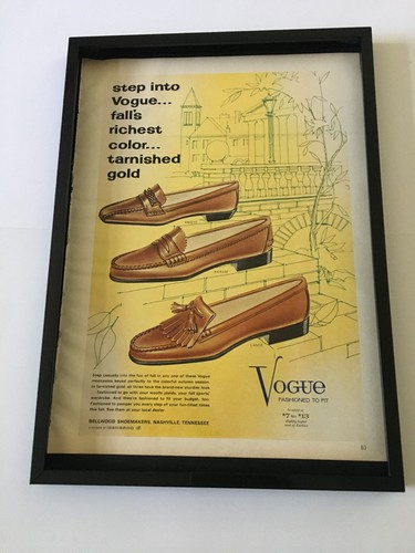 Vogue schuhe 1967 a4 gerahmt - vogue,