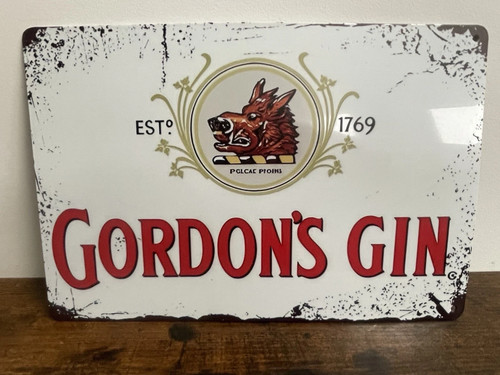 Gordons gin werbeschild - gordons,