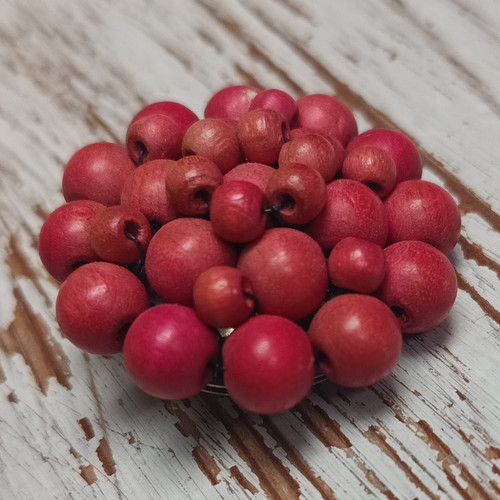 Runde brosche rot mit - brosche,