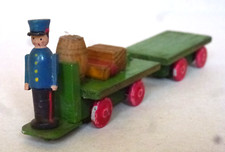 Gepäckkarre aus Holz für