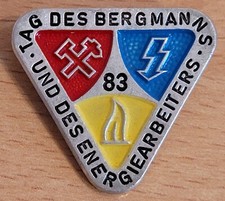 Abzeichen Tag des Bergmanns und des Energiearbeiters 1983
