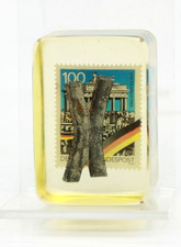 Souvenir von der Berliner Mauer 1989 Mauerstück mit Briefmarke Mauerfall BRD