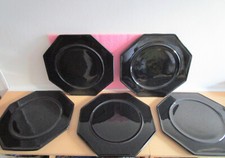 Villeroy & Boch Gallo Design - 5 Platzteller 31,8cm sechseckig schwarz glanz