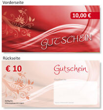 100 x 10 EURO Gutscheine Festwerte Geschenkgutscheine Gutscheinkarten TOP