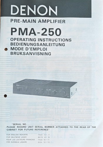 Denon pma 250 - denon, pma-250