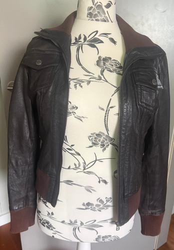 MEGA**Lederjacke**GIPSY**braun