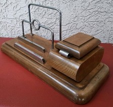 Alte Schreibtischgarnitur Holz Tintenfässchen Art Deco Deutschland