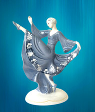 Katzhütte Hertwig Stephan Dakon Art Deco Tänzerin Keramikfigur Goldscheider Art