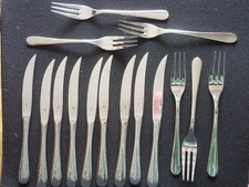 STEAK - BESTECK  WMF Cromargan - Edelstahl glänzend 15-tlg - Messer + Gabel TOP