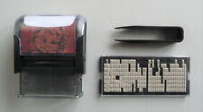 Stempelset 4 Zeilen 48x20 mm Namen Firmen Text Adress Stempel Buchstaben Ziffern
