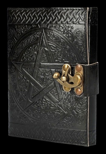 Leder notizbuch mit schloss - notizbuch,
