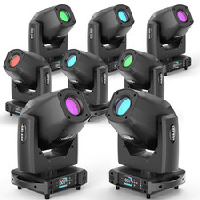 8x LED Beam Spot Wash Moving Head 17 Gobo 5 Prisma DMX Bühnenlicht Bar Live Show