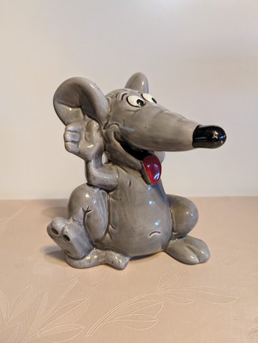 Vintage maus spardose keramik - maus,