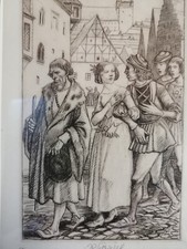 Original Radierung hands. von