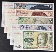5 - 100 DM Schein von 1960 -