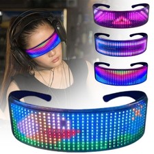 LED-Partybrille,Beleuchtete Rave-Brille,Blinkende LED-Sonnenbrille für Nachtclub