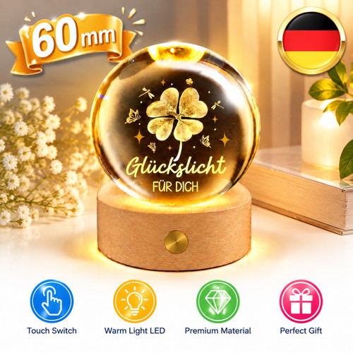 Kristallkugel glas 6cm - glas, 3d