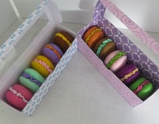 10 bunte Filz Macarons