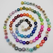 100% Wollfilzkugeln - 2 cm -