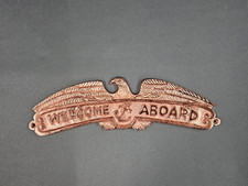 Goldenes Wandschild Welcome