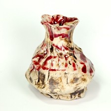 Vase Höhle Lascaux Unikat signiert Keramik Prof.em. Loeschner-Gornau w1