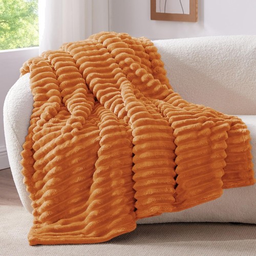 Weiche kuscheldecke orange - kuscheldecke,